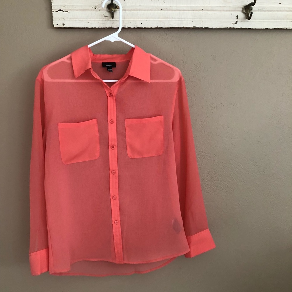 Sheer work blouse