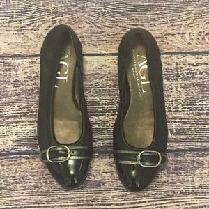 Attilio Giusti Leombruni Black Flats Sz 9.5 EUC