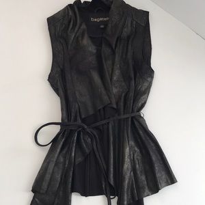 Bagatelle suede tie vest Sz S