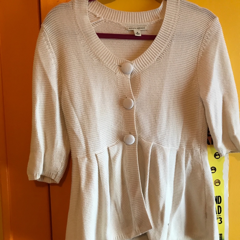 banana republic white sweater