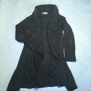Sweater Coat with ruffled hem