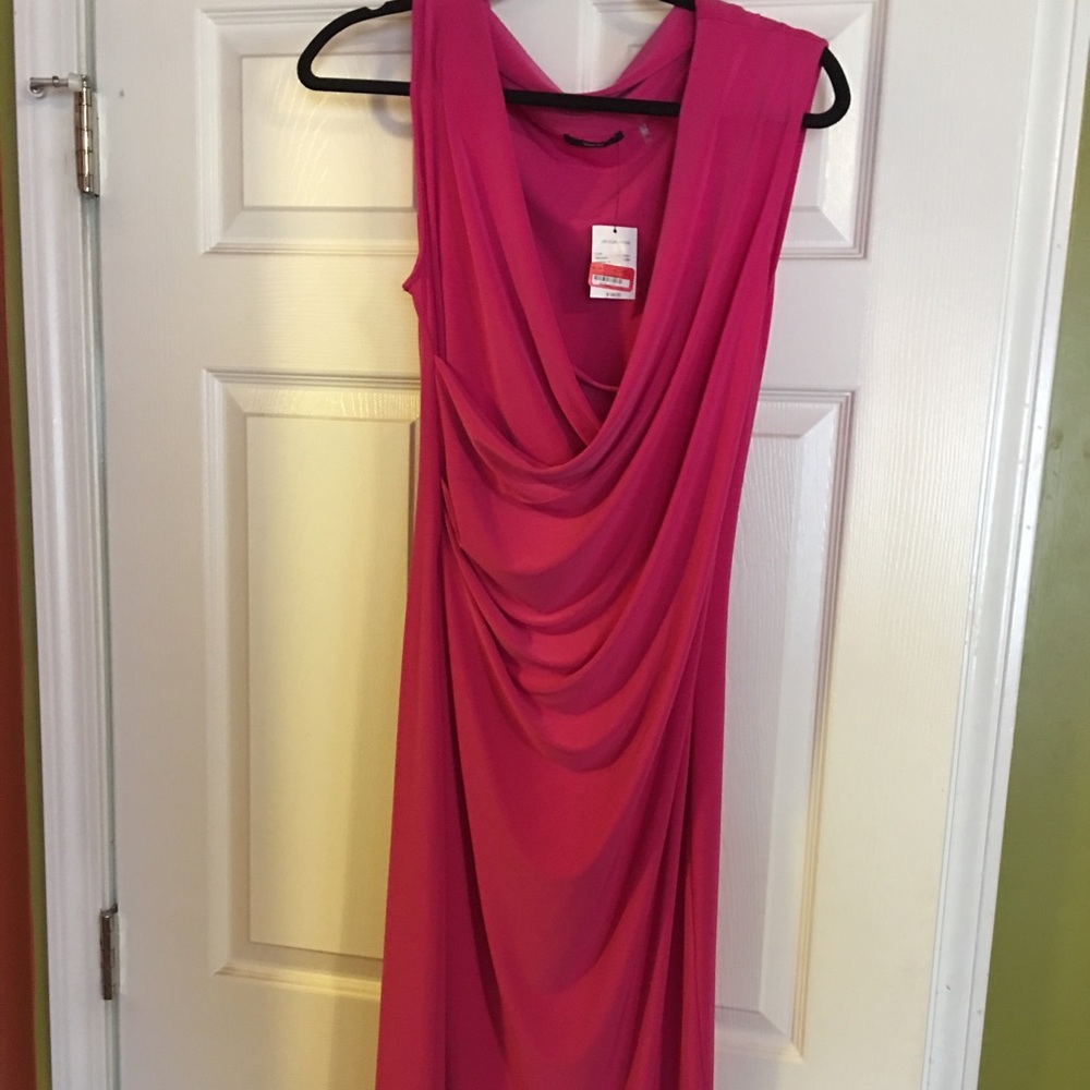 NWT Tahari Criss Cross Dress in Pink