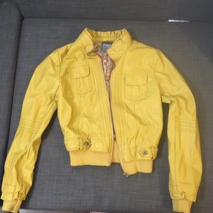 Mustard leather jacket
