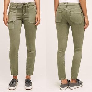Hei Hei Army Green Utility Skinny Jeans