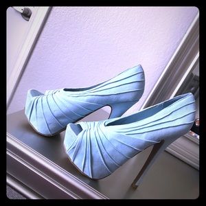 Kiss & Tell Baby Blue Heels