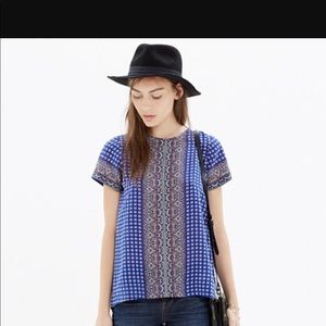 Silk tailored tee in ascot grid