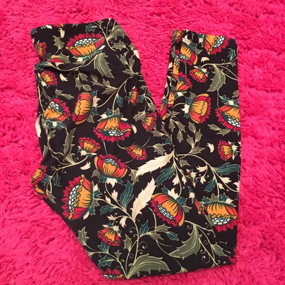 Floral LuLaRoe Leggings Os