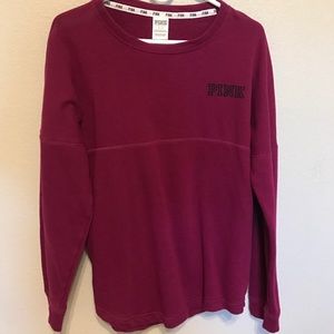 Victoria's Secret Pink long sleeve maroon sweater