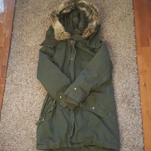 Asos green winter jacket