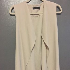 Beige/cream tie-back vest by Noir