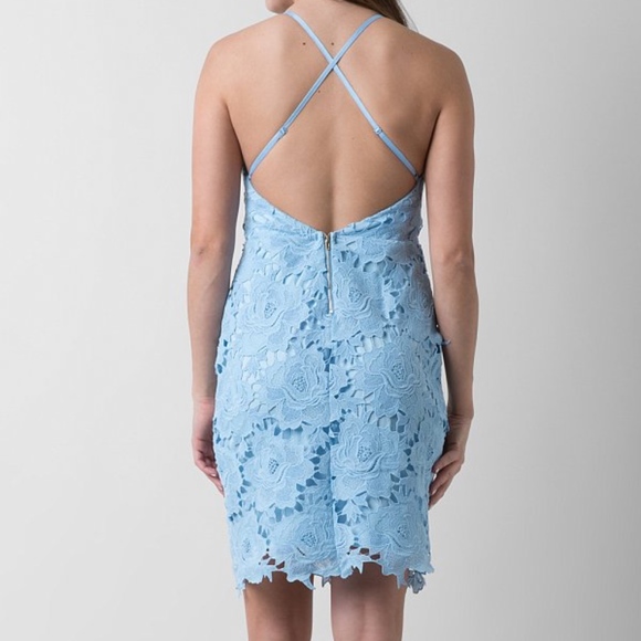 Buckle Blue Floral Crochet Dress NWT - Picture 4 of 5