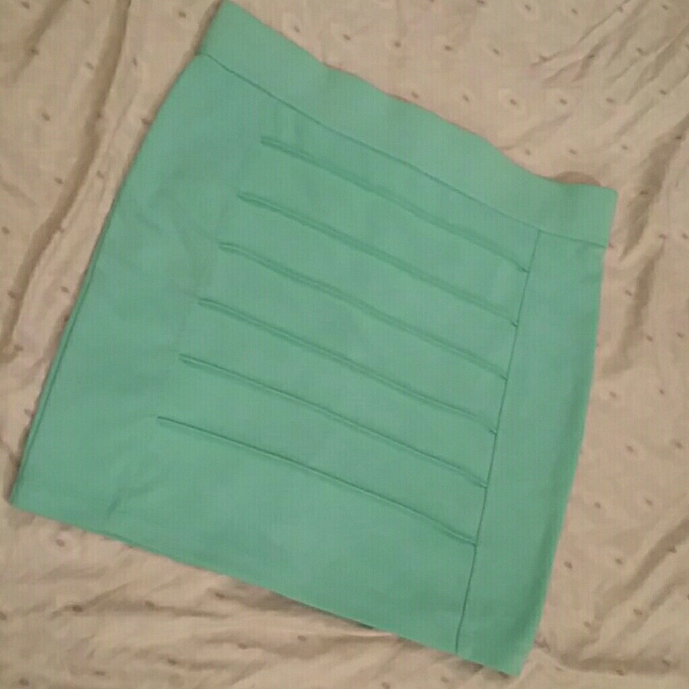 Charlotte Russe high waist teal bodycon skirt