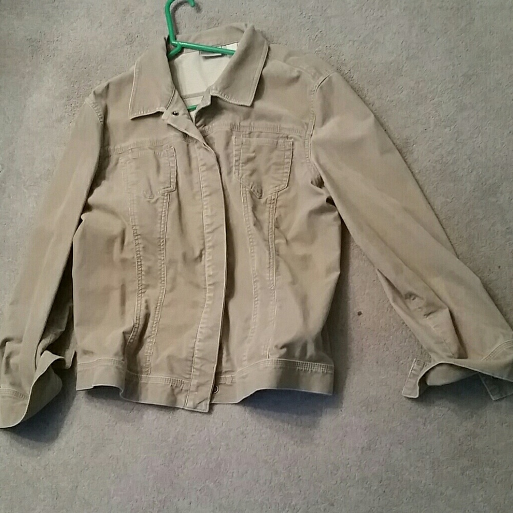 Chicos Tan corduroy jacket