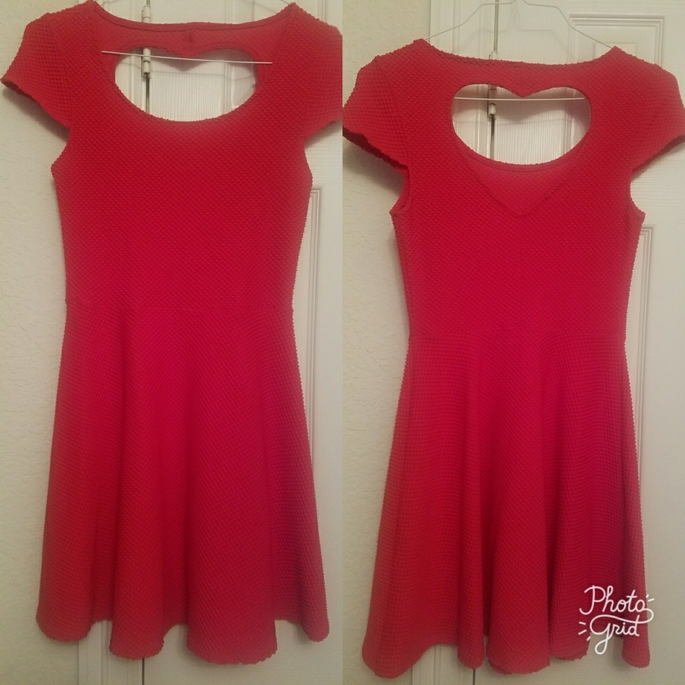 Red peplum Dress