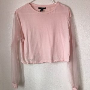 Cute, crop top with unique sleeves