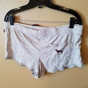 PINK Short Sleep Shorts in Gray