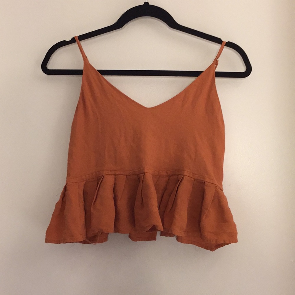 Rust Orange Forever 21 Cropped Tank Top