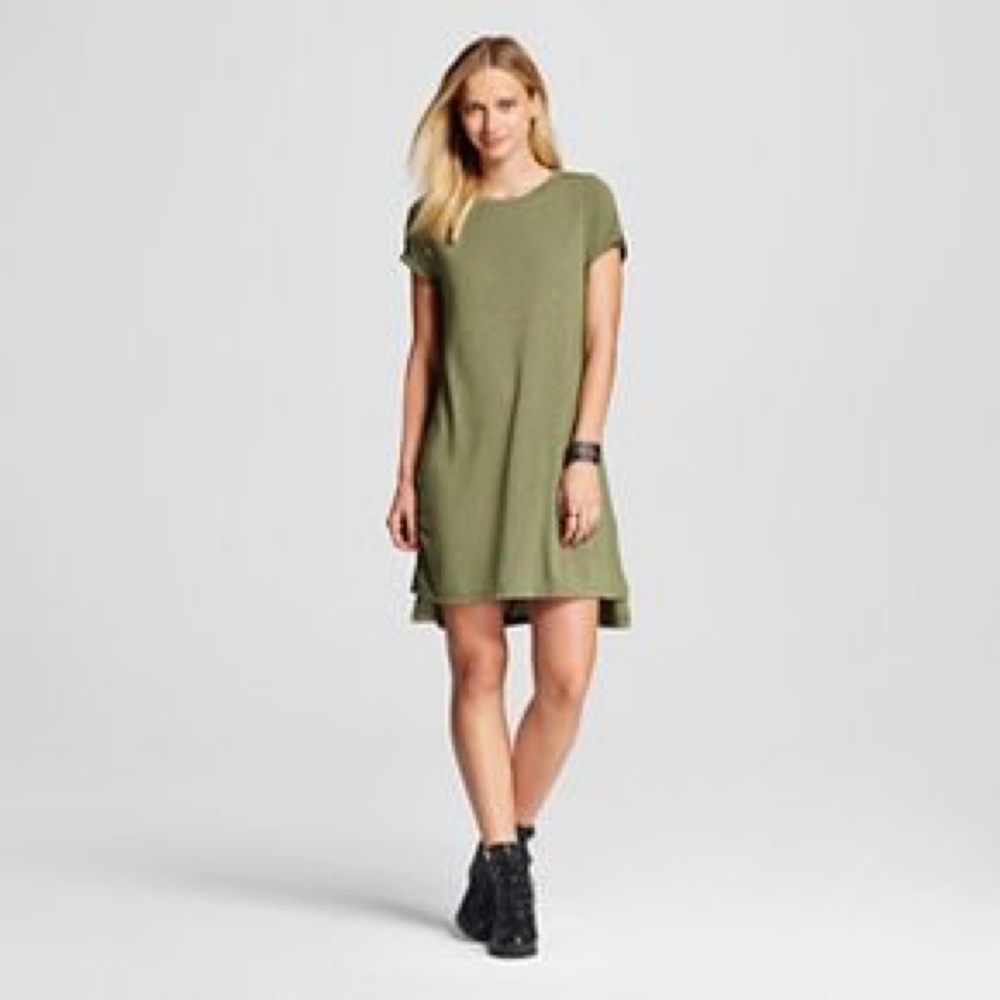Olive green Target Mossimo T-shirt Dress - Picture 1 of 4