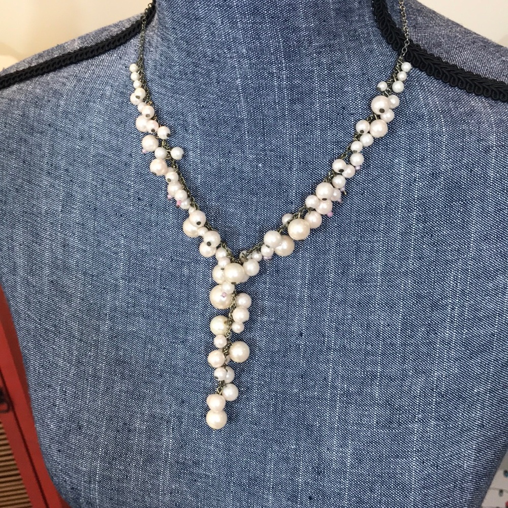 Faux pearl necklace