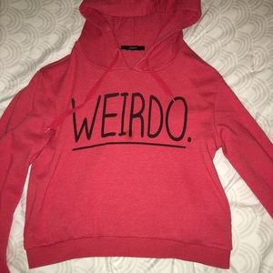 Graphic Red forever 21 hoodie cropped