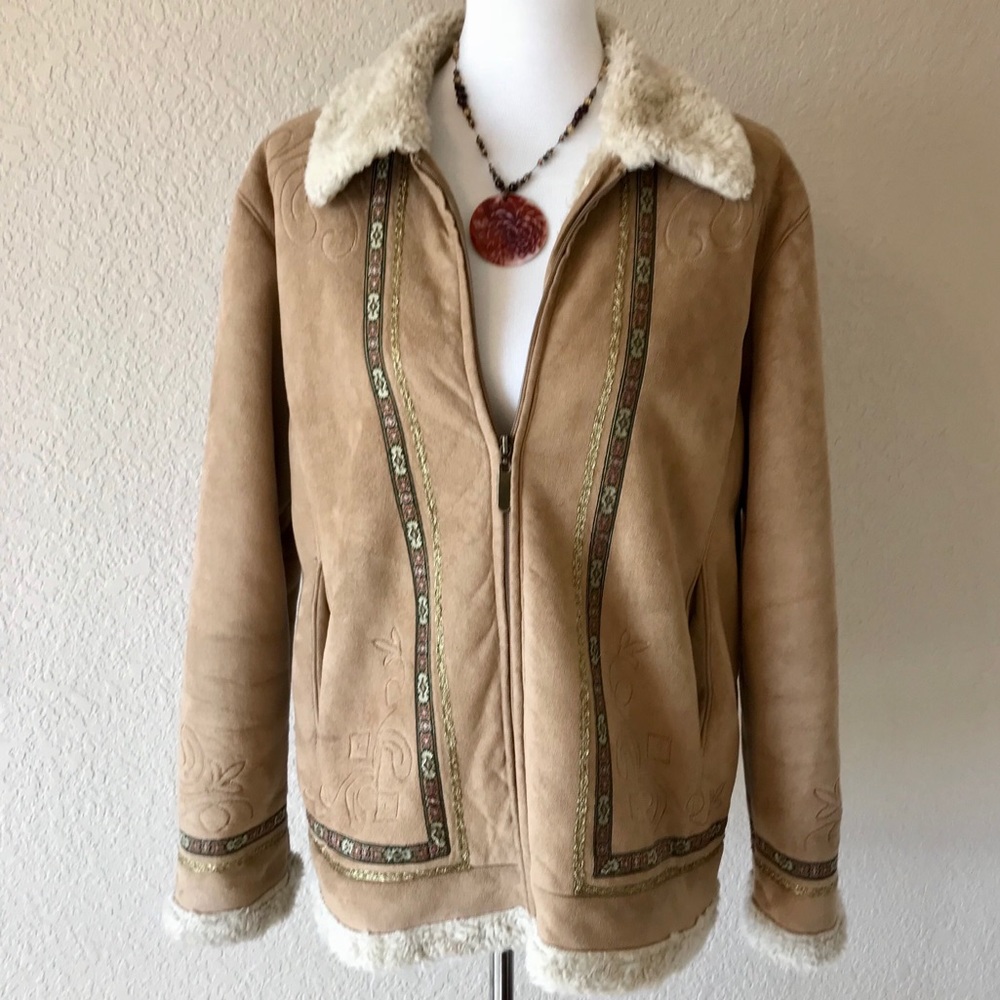 Coldwater Creek Faux Shearling Jacket