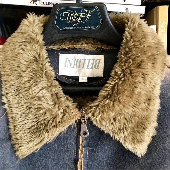🌟UNIQUE VINTAGE BELLIDNI FAUX FUR JACKET🌟 - Picture 2 of 7