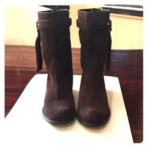 Michael Kors Brown suede boots with tassel