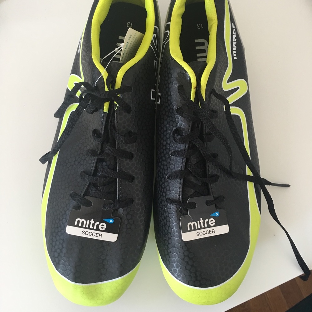 NWT Neon soccer cleats