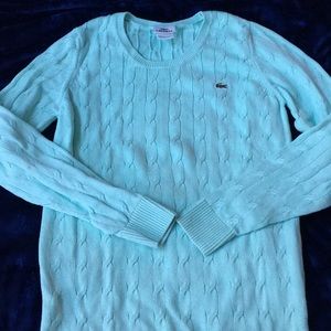 Lacoste never worn women's cable knit sweater