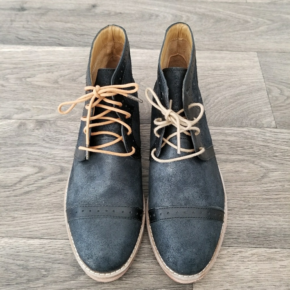 Real leather black boots