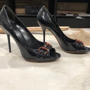 Gucci horse bit black pumps