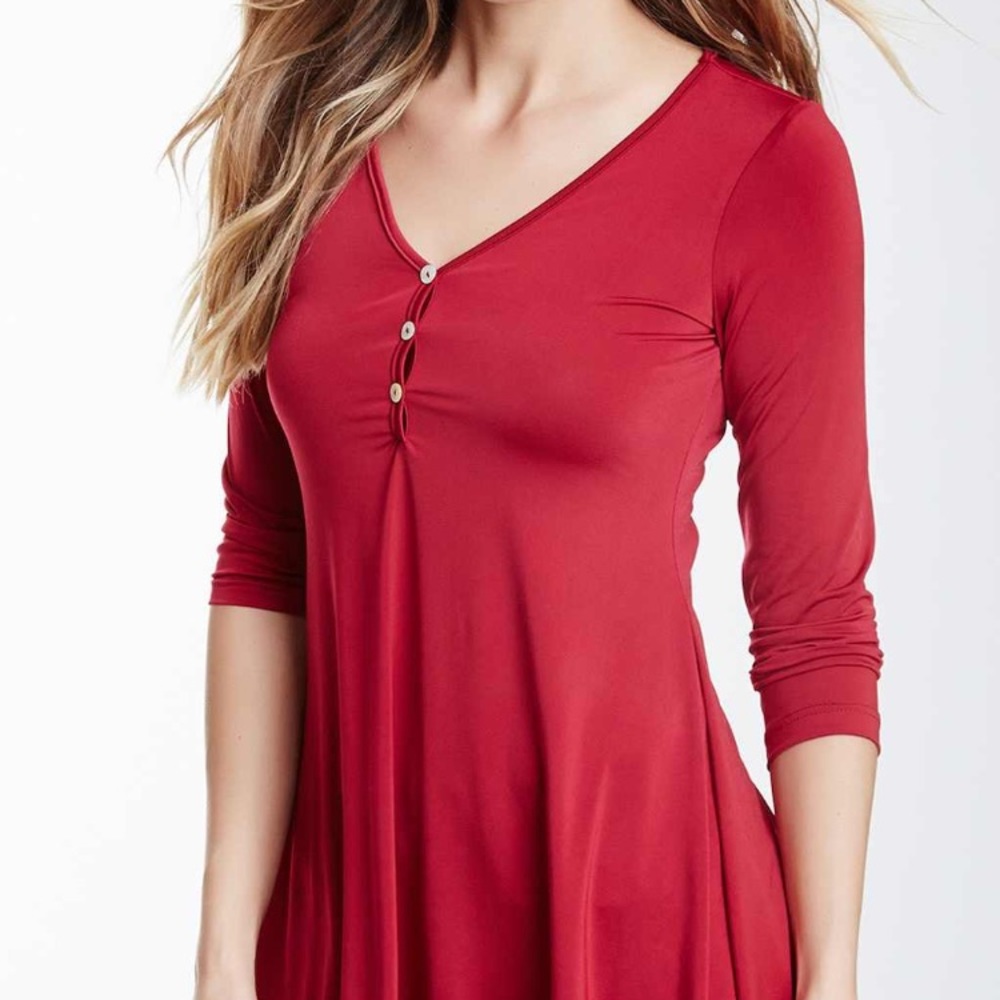 24/7 Comfort Apparel Red long sleeve shirt