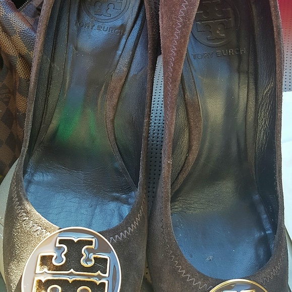 🚫SOLD🚫Tory Burch - Brown Suede Wedge Size 8 - Picture 4 of 7