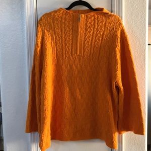 Trumpet sleeve knit sweater