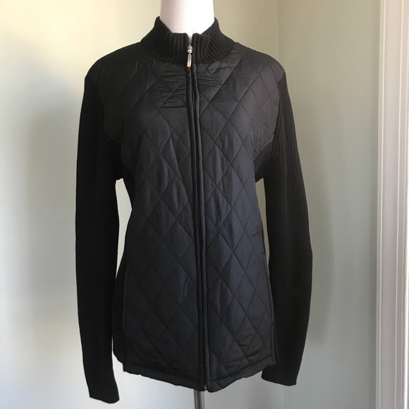 Croft Barrow Quilted Sweater Jacket 