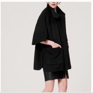 Black cape coat from Loft