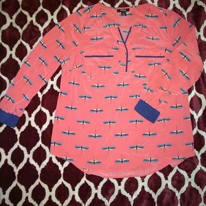 Women's Long Silky Dragonfly Blouse