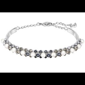 Swarovski crystal & pearl bangle