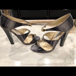 Jimmy Choo eel skin pumps