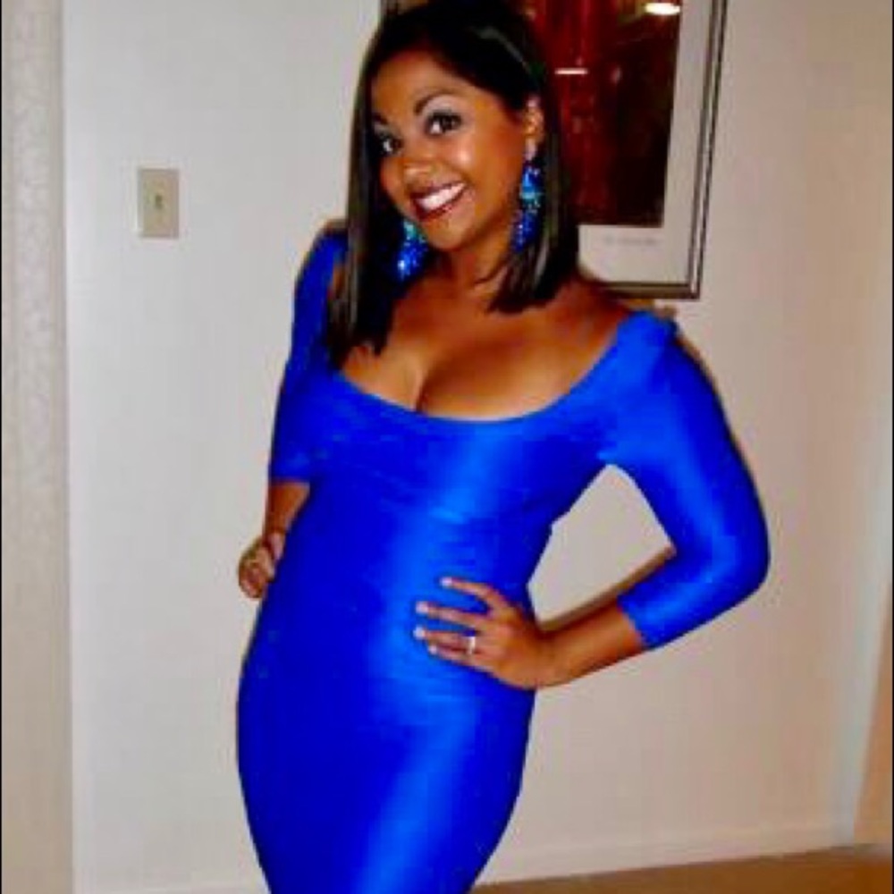 Bebe electric blue Body-Con Dress