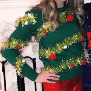 Tinsel Ball Christmas Sweater