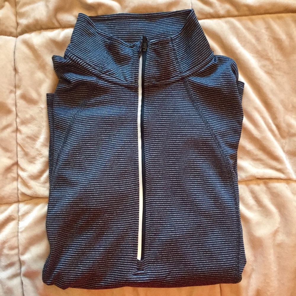 Stripe Zip Workout Jacket