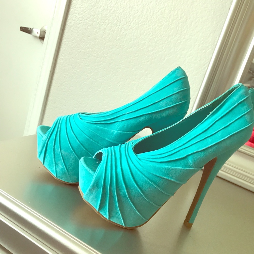 Mermaid Teal Heels💎