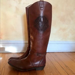 FRYE logo riding boot
