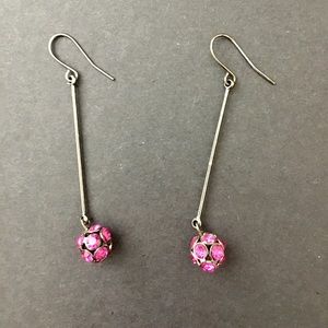 Hot Pink Dangle Earrings