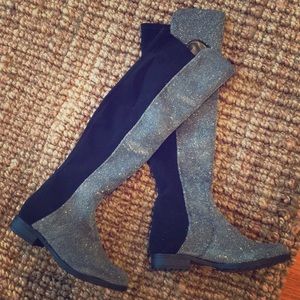 Sparkly Over-the-Knee Boots