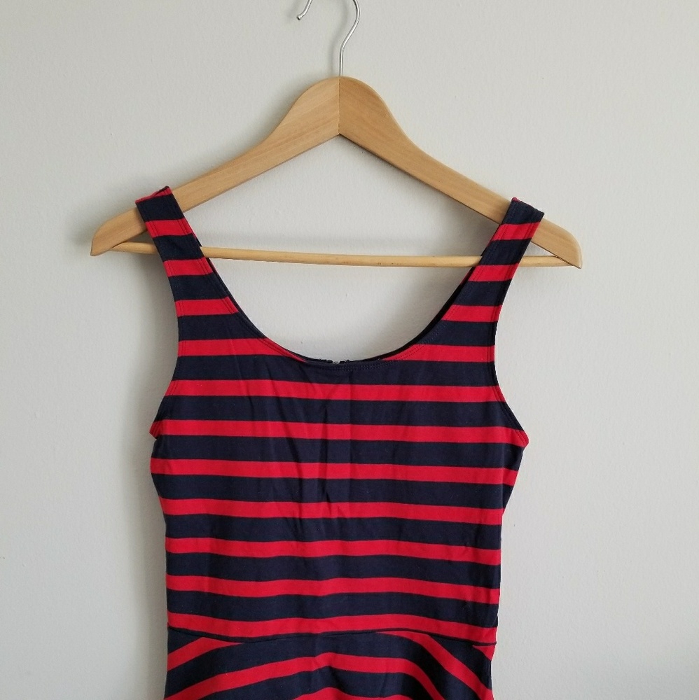 Red and black stripes tank top