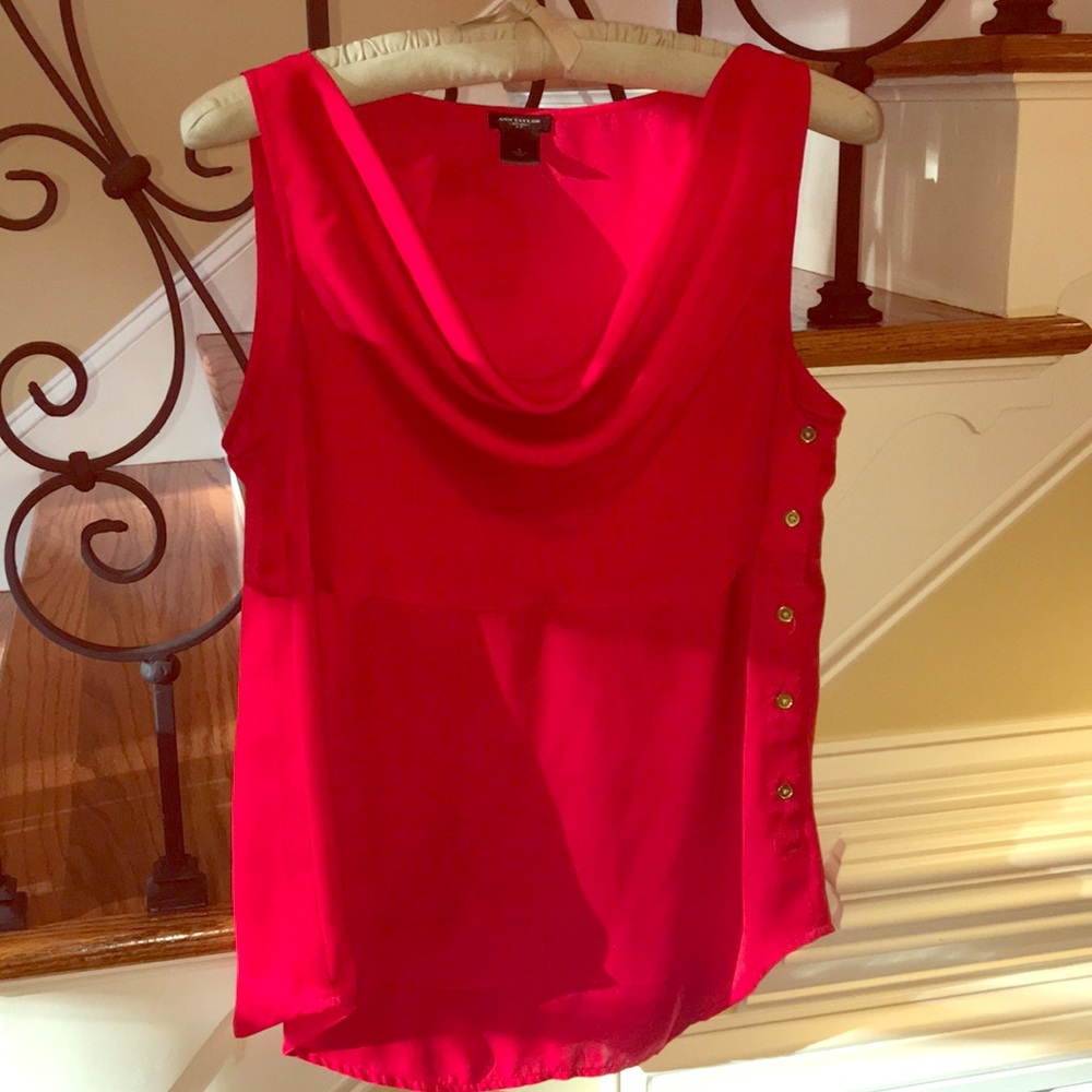 Ann Taylor Red Dressy Top