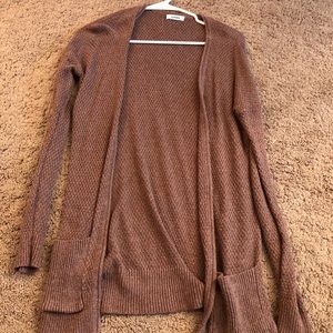 Maroon knit cardigan from Garage