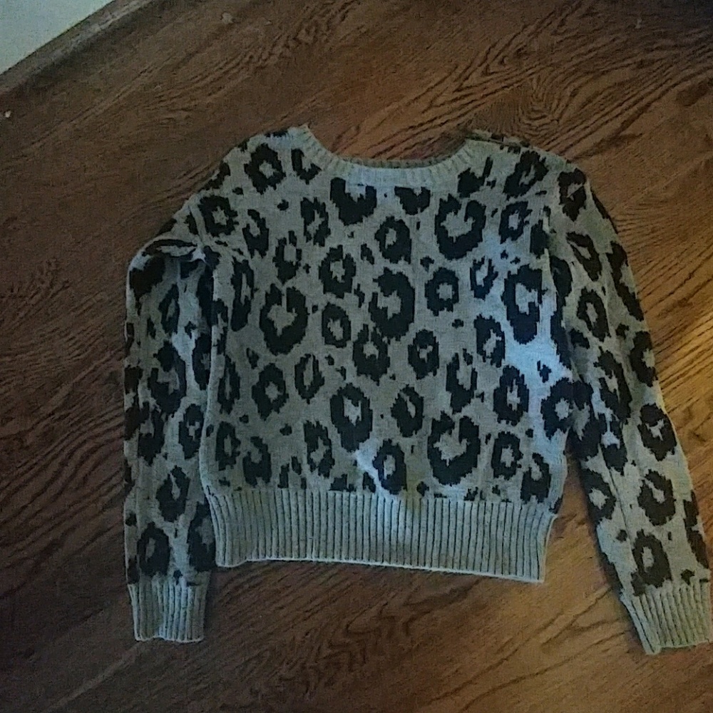 Crew cuts leopard print sweater